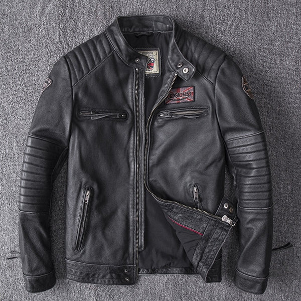 Men's Winter Real Genuine Leather Jackets Motorcycle Flight Pilot Bomber Jackets For Men Natural Leather Male Aviator Coats 2019