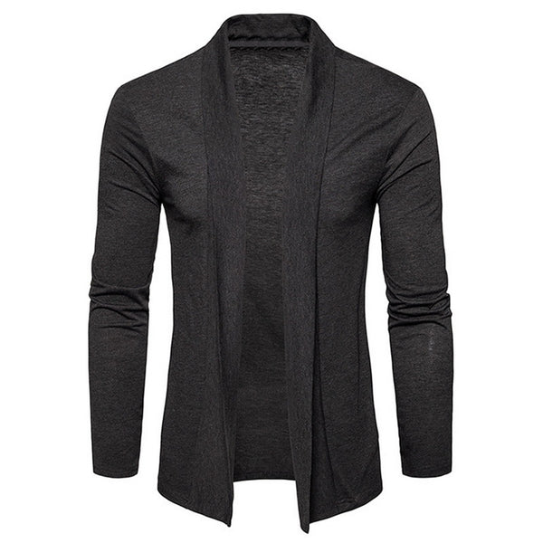 Adisputent Male Solid Color Shawl Sweater Men Fashion Thin Coats Pull Cardigan Men's Long Sleeve Knitwear Sweaters Jackets Tops